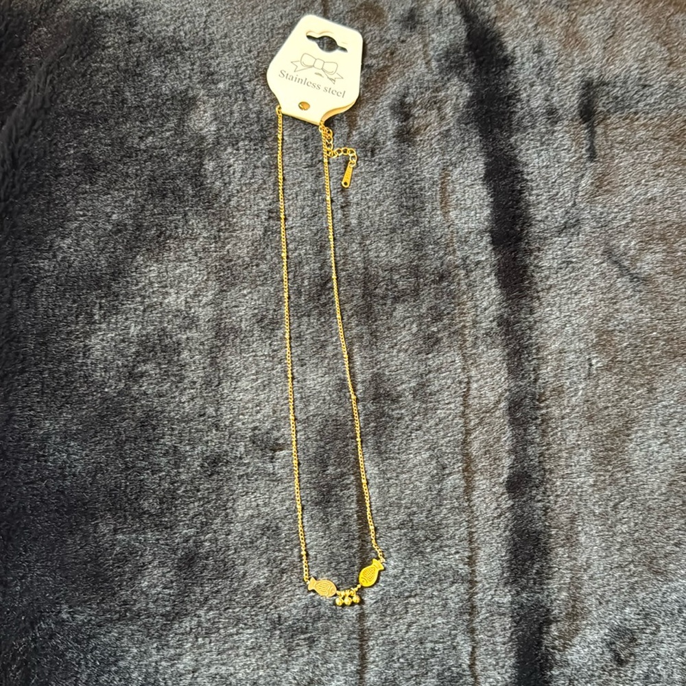 Elegant Stainless Steel Gold Colored Necklace